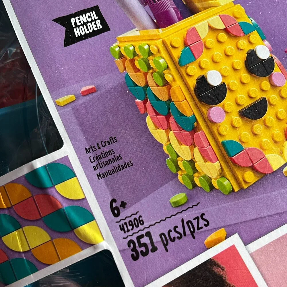 Lego Dots pineapple pencil holder set NIB